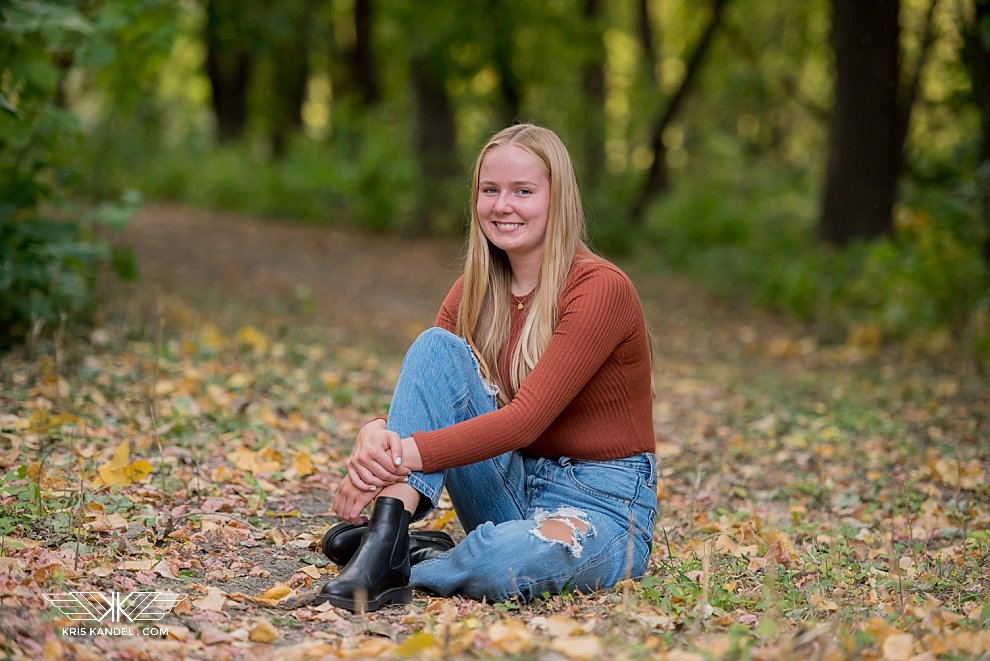 Fargo Senior takes her pictures in the Fall, photos by Kris Kandel